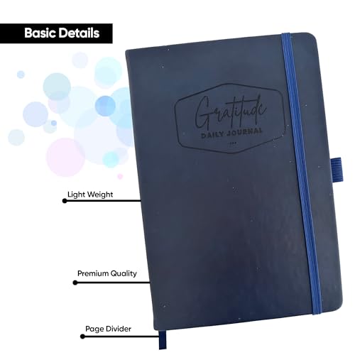 Simple Purposeful Living Gratitude Journal for Women – 5 Minute Daily Guided Gratitude Journal with Prompts for Mindfulness, Affirmations and Self Care – Leather Bound Wellness Notebook