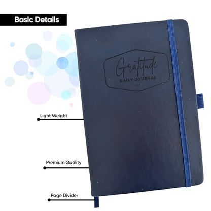 Simple Purposeful Living Gratitude Journal for Women – 5 Minute Daily Guided Gratitude Journal with Prompts for Mindfulness, Affirmations and Self Care – Leather Bound Wellness Notebook