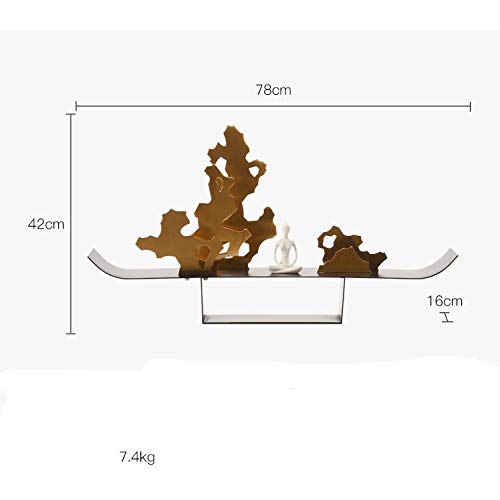 New Chinese Zen Metal Rockery Ornaments Dry Landscape Tea Room Living Room Entrance Hotel Home Decoration