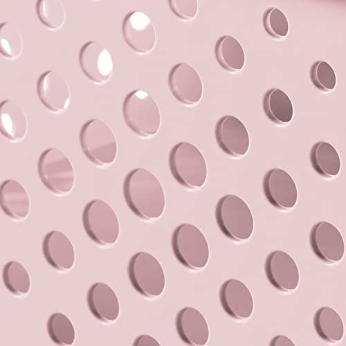 Curver Infinity Dots Set of 3 Storage Baskets, 100% Recycled Resin, Nestable & Lightweight, 17 Litres, Pink