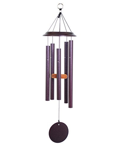 Shenandoah Melodies by Wind River - 29 inch Plum Wind Chime for Patio, Backyard, Garden, and Outdoor décor (Aluminum Chime) Made in The USA - color: Plum