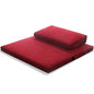 Portable Foldable Meditation Cushion Mat Set with Washable Cotton Linen Cover, Larger Yoga Mat Bolster Floor Pillows Seating for Adults Meditation Accessories red-70CM