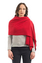 Dalle Piane Cashmere Womens Wool Cashmere Blend Stole Soft Italian Shawl Wrap for Wedding Evening Gift Made in Italy - color: Red