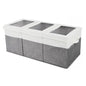 Extra Large Storage Box Bin with Lid and Dividers, Collapsible Storage Chest Organizers, Organizer Box for Closet,Dorm Room,Living Room,Bedroom 30 * 13 * 12 Inches