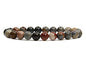 Angelstones Handmade Natural Healing Gemstone 8mm Round Beads Stretch Crystal Bracelet 7 Inch Unisex - color: Polychrome Jasper