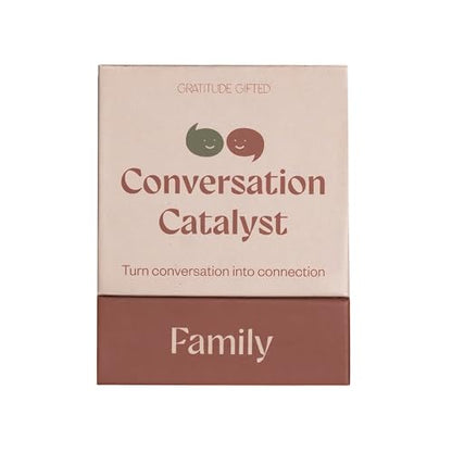 Gratitude Gifted Family Conversation Card Game with Brown 5-Minute Guided Gratitude Journal for Men & Women