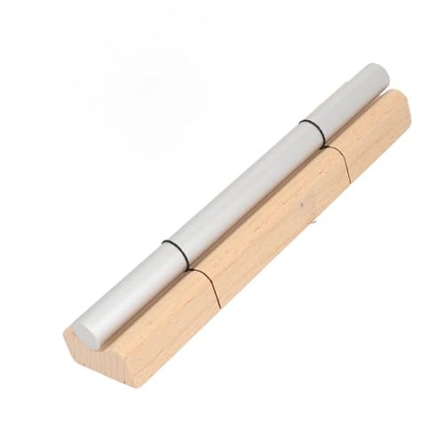 Single Tone Energy Chime for Mindfulness Meditation, Solo Hand Chime with Mallet, Cherry Wood and Aluminum Alloy Sound Healing Bell for Yoga Prayer Stress Relief (Sun)