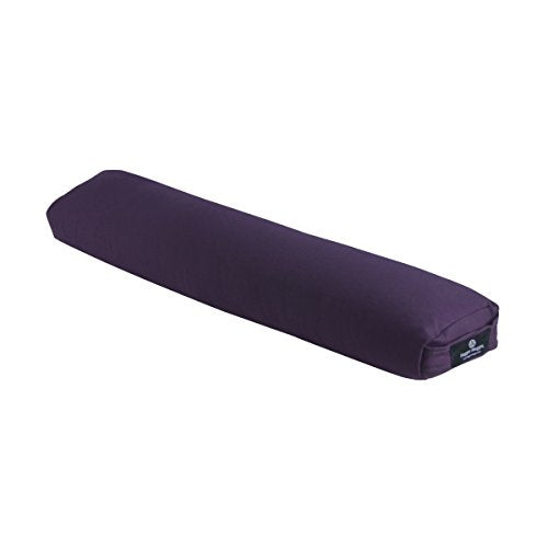 Hugger Mugger Pranayama Yoga Bolster - Very Firm, use Under Length of Spine for Deeper Breathing or Under Ankles, Handmade in The USA - color: Plum