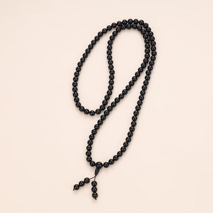 108 Beads Obsidian Stone Mala Bracelet Necklace - style: 8mm Onyx