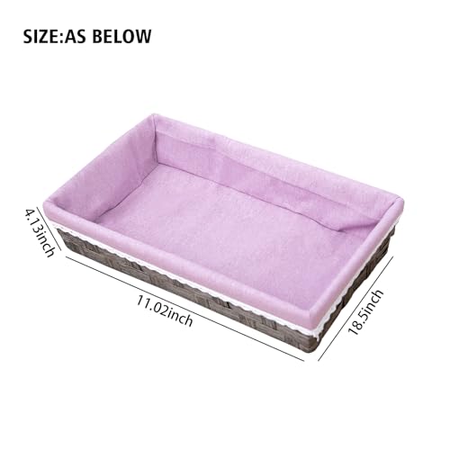 Paper rope baskets for organization, paper rope storage baskets, padded desk baskets