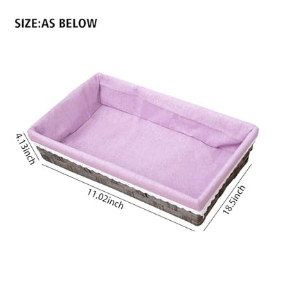 Paper rope baskets for organization, paper rope storage baskets, padded desk baskets
