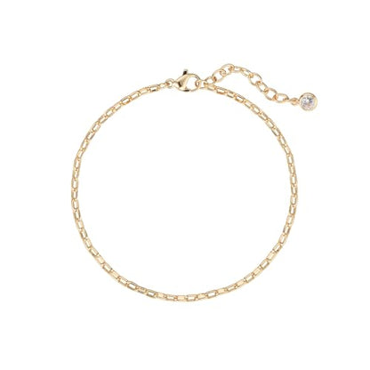 BENEIGE Gold Bracelets for Women 14k Gold Paperclip Bracelets Binding Bracelet, Adjustable Bracelets for Women Dainty Handmade Link Bracelet - color: Wide square buckle