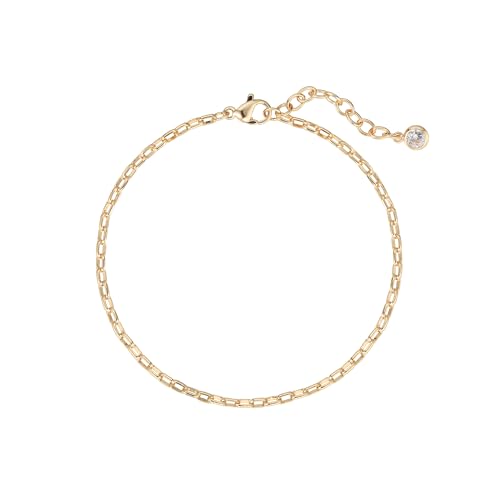 BENEIGE Gold Bracelets for Women 14k Gold Paperclip Bracelets Binding Bracelet, Adjustable Bracelets for Women Dainty Handmade Link Bracelet - color: Wide square buckle
