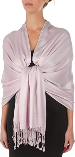 Sakkas 78" X 28" Rayon from Bamboo Soft Solid Pashmina Feel Shawl/Wrap/Stole - color: Guava