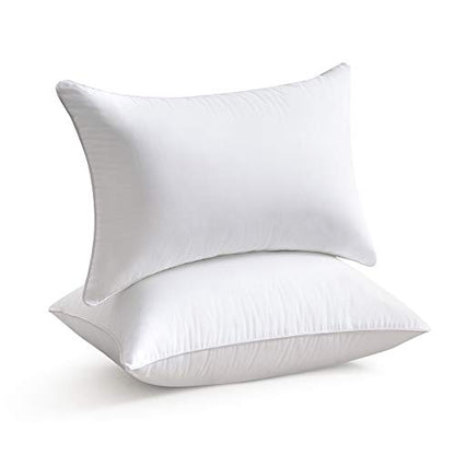 Oubonun 12x20 Lumbar Throw Pillow Inserts 2 Pack, 100% Cotton Breathable Cover Plump Rectangle Square Cushion Inserts White Decorative Pillows for Living Room Bedroom Office - style: 12x20 Inch (Pack of 2)