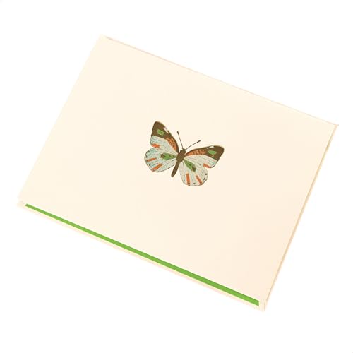 Graphique La Petite Presse Butterfly Boxed Notes | Blank Note Cards with Envelopes | 10 Count All Occasion Greeting Set | 5.25 x 3.8 Inches | High Quality Thick Paper Stationery with Unique Design - color: Butterfly