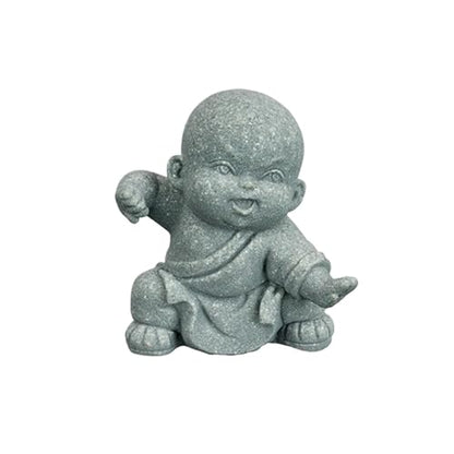 Buddha Statue, Mini Buddhist Monk, Kung Fu Monk, Zen Garden Decoration, Meditation, Home Aquarium Decoration(A7)