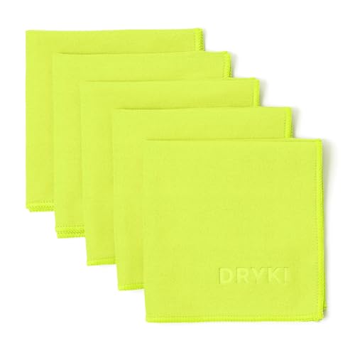 Sweat Absorbing Handkerchiefs - The Original Pocket-Sized Sweat Towels - Quick-Dry Microfiber Sweat Rags for Face, Hands, & Body - Men & Women - Gym, Sports, and Work (High-Vis Yellow: 5 Pack) - color: High-vis Yellow, size: 10" x 10"