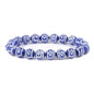 Justinstones Gemstone Crystals Chakra Beads Bracelet Crystal Healing 10mm Round Stretchable Bracelet for Her Gift - color: Blue Tibetan Agate Style Evil 2 Eye
