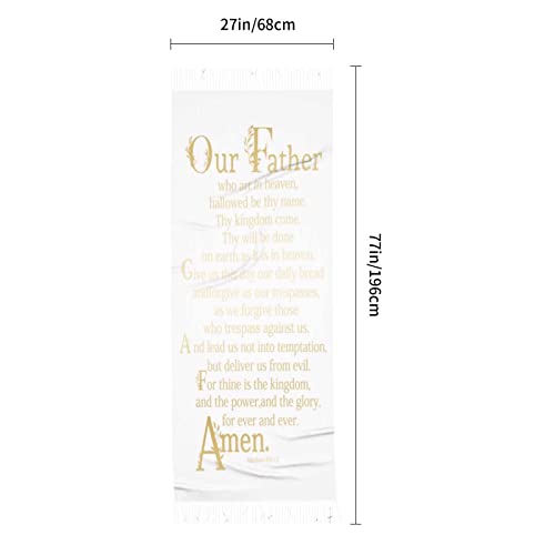 Presents for Women,White Religious Christian Jesus Loves Me Bible Verse Fringe Pashmina Shawl Wrap for Bridal Wedding Party - color: Ube01