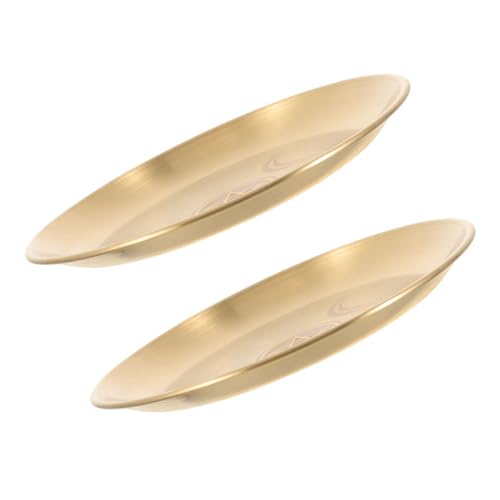LIFKOME 2pcs Pentagram Candle Holder Plates Metal Altar Trays for Rituals Decorative Storage and Ceremonial Use Smooth Sturdy Design Shape - color: Golden