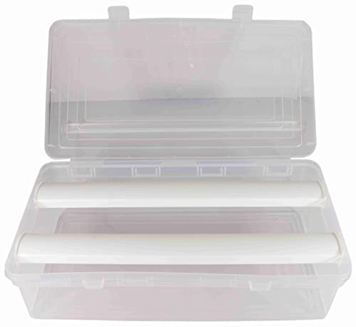 Multipurpose Plastic Storage Box with 2 Adjustable Rods l Storing Box For Bangles, Chuda, Kada, Watches, Scrunchies I (Transparent_2-Rod) - color: Transparent_2-Rod