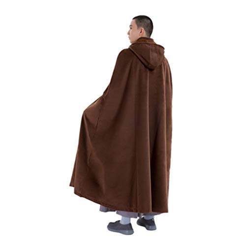 DGXIN Unisex Men Women Thickened Velveteen Meditation Cloak - color: Coffee, size: 38