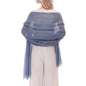 RIIQIICHY Scarf for Women Lightweight Solid Color Long Fashion Gauze Scarves Shawl Wrap - color: Dusty Blue