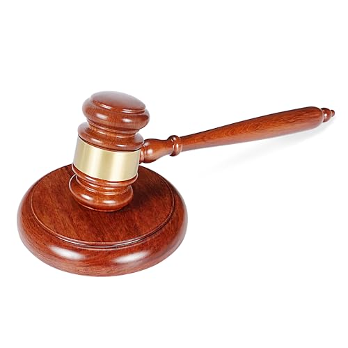Wooden Gavel and Block Set, Apexstone Wooden Gavel and Sound Block Set for Lawyer Judge Auction Sale Gift