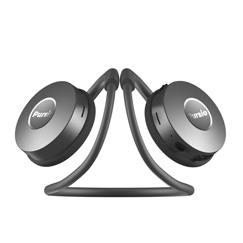 HarmoDuo Healing Frequency Generator Headset with Tibetan Singing Bowl Tones, 11 Chakra and Solfeggio Tracks, 7.83Hz Schumann Resonance, 40Hz Gamma, Mini Zero-Pressure Wear, Wireless Meditation Audio