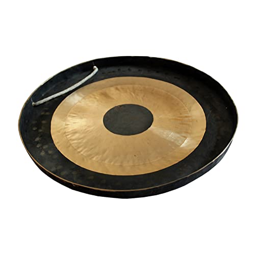 Arborea Sound Healing and Therapy Mini Gong 12" with Stand and Mallet Bronze Alloy Hand Hammered Chinese Small Table Chau Gong Home or Office - size: 12" Chau Gong