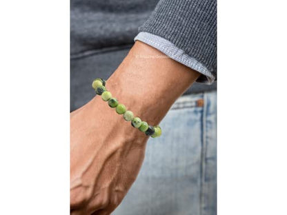 Amazing Gemstone Crystal Bracelet for Women Men's Gifts - Protection Healing Crystal Bracelet - 8mm Gemstone Beaded Stretchable Bracelet Pulseras Para Hombres Mujer Stocking Stuffers Mothers Day Gift (Chrysoprase) - color: Chrysoprase