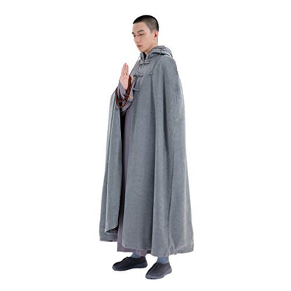 Unisex Men Women Thickened Velveteen Meditation Cloak