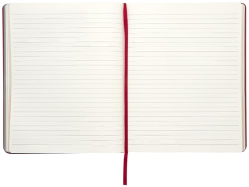 WORLD TRAVELER Large Lined Journal Notebook - Lay-Flat Hardcover 2 Ribbon Bookmarks 256 Ruled White & Ivory Pages 8x10 Inches, Today is the Day