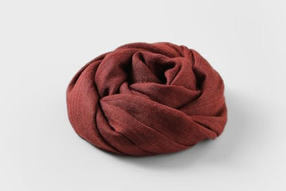 Pashmina Shawl Party Wraps Evening Dress Bridesmaid Long Cotton Scarves for Wedding - color: Rusty Red 15