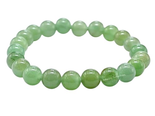 Amazing Gemstone Crystal Bracelet for Women Men's Gifts - Protection Healing Crystal Bracelet - 8mm Gemstone Beaded Stretchable Bracelet Pulseras Para Hombres Mujer Stocking Stuffers Mothers Day Gift (Green Aventurine) - color: Green Aventurine