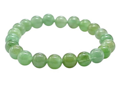 Amazing Gemstone Crystal Bracelet for Women Men's Gifts - Protection Healing Crystal Bracelet - 8mm Gemstone Beaded Stretchable Bracelet Pulseras Para Hombres Mujer Stocking Stuffers Mothers Day Gift (Green Aventurine) - color: Green Aventurine