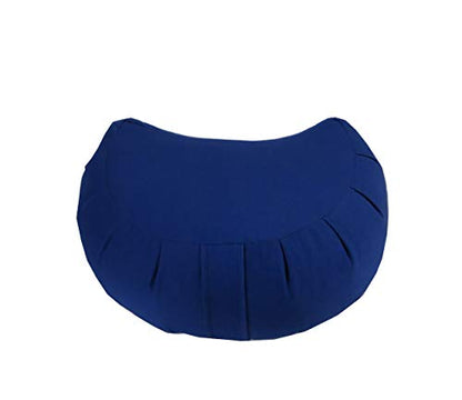 Kapok Crescent Zafu Meditation Cushion, Royal Blue - color: Royal Blue