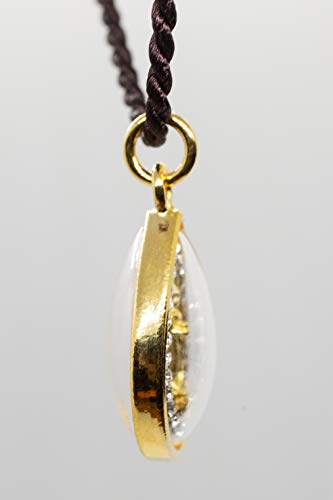 Artschatz Weekday Birthday Buddha Golden Colorful Thai Pendant, Amulet, Necklace, Charm, Sunday, Monday, Tuesday, Wednesday, Thursday, Friday, Saturday - style: Wednesday - Phra Um Bhat “Receiving"
