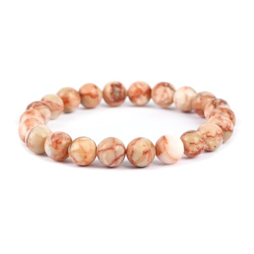 Natural Energy Healing Stone Charm Bracelet 8mm Natural Energy Healing Lava Rock Bracelet - Unisex - color: ZLY-Red network