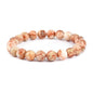 Natural Energy Healing Stone Charm Bracelet 8mm Natural Energy Healing Lava Rock Bracelet - Unisex - color: ZLY-Red network