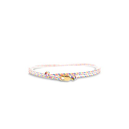Made by Nami Nautical Rope Bracelet for Men Waterproof & Adjustable Wrap String Bracelets with Snap Hook Gift for Him - color: Retro Gold