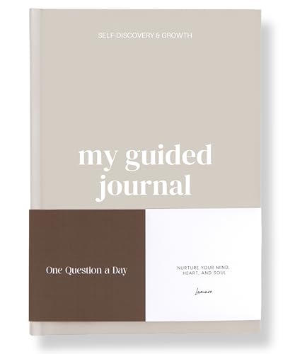 Lamare Guided Journal for Women with Prompts - One Question a Day Reflection Journal Prompts for Healing, Gratitude, and Mindfulness - Self Care Routine & Mental Health Gift - Taupe - color: Taupe
