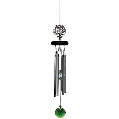 Woodstock Chimes Signature Collection, Crystal Tree of Life Chime, 19'' Decor Designs Wind Chimes for Outdoor, Patio, Home or Garden Décor (WFTE)