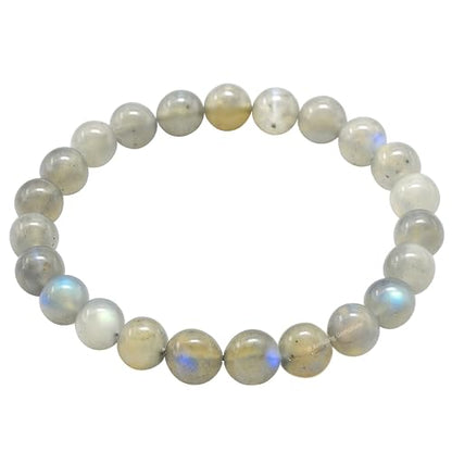 Amazing Gemstone Crystal Bracelet for Women Men's Gifts - Protection Healing Crystal Bracelet - 8mm Gemstone Beaded Stretchable Bracelet Pulseras Para Hombres Mujer Stocking Stuffers Mothers Day Gift (Labradorite) - color: Labradorite