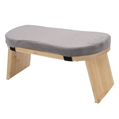 Meditation Bench, Premium Beechwood Folding Kneeling Stool Supports 260lbs Magnetic Hinge Locks, Prayer Bench with Soft Cotton Cushion Non Slip Pads for Yoga Meditation Prayer Home