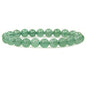 Angelstones Handmade Natural Healing Gemstone 8mm Round Beads Stretch Crystal Bracelet 7 Inch Unisex - color: Green Aventurine