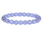 Keleny Gem Semi Precious Gemstones 8mm Natural Quartzite Stone Round Beads Crystal Stretch Bracelet 7 Inch Unisex - color: Coated Aqua Aura Clear Quartz Crystal