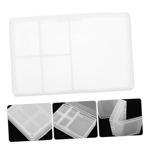 COLLBATH 4pcs Storage Box Transparent Plastic Parts Organizer with Compartments for Jewelry Tools and Small Items Lightweight and Portable Design