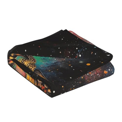 meditating monk portrait blanket,double-sided fleece with zen artwork,hypoallergenic & lightweight,perfect for yoga practitioners,spiritual gift,Suitable for beds,sofas and offices 60X80 Inch